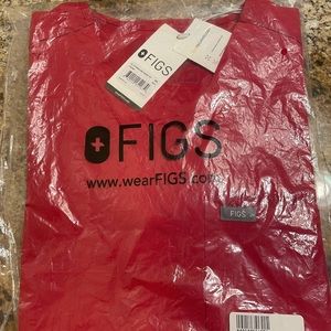 Catarina One-pocket scrub top size extra small red color scrub top Brand NEW!